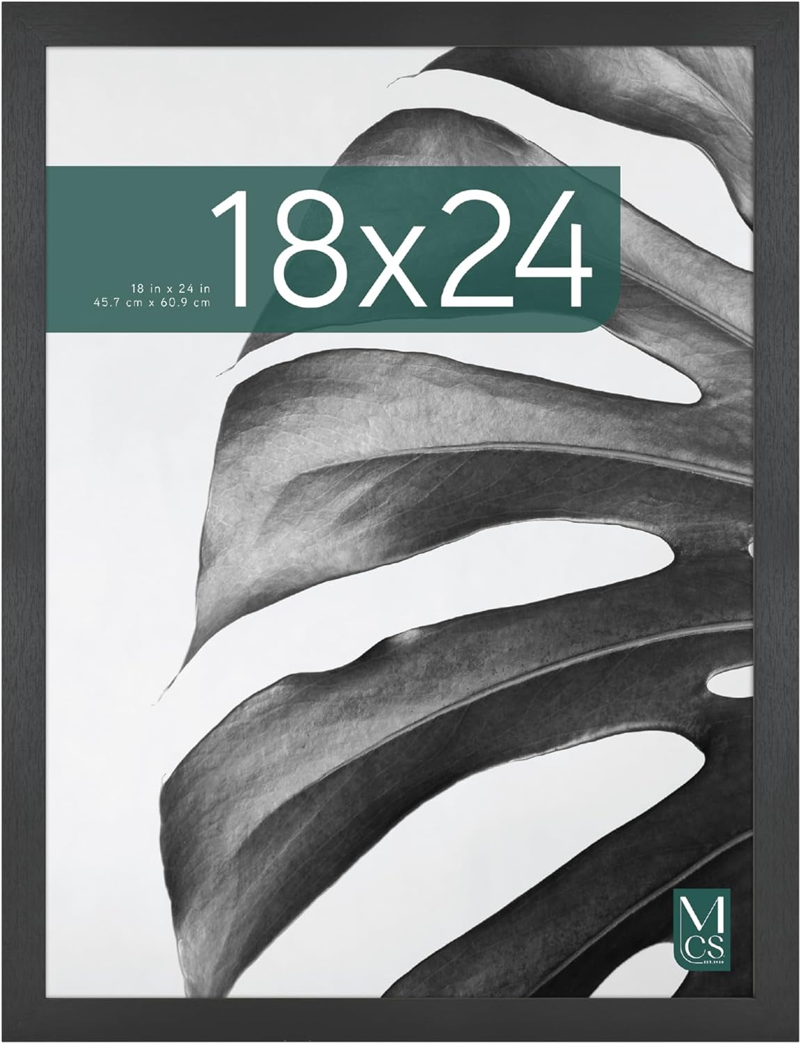 Studio Gallery 18X24 Poster Frame Black Woodgrain, Vertical & Horizontal Wall Hanging Large Picture Frame for Photos, Posters & Art Prints (1-Pack)